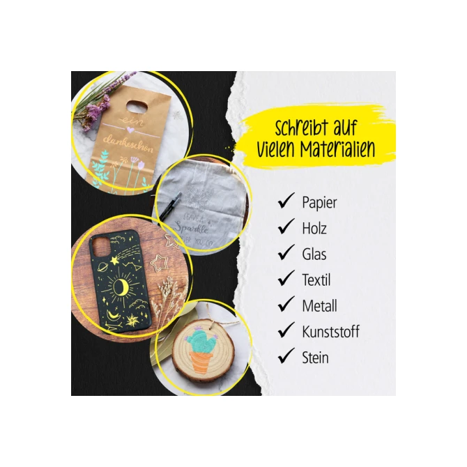 Acrylmarker Online lettering 5 breedtes goud