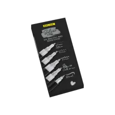 Acrylmarker Online lettering 5 breedtes zilver Acrylmarker Online lettering 5 breedtes zilver