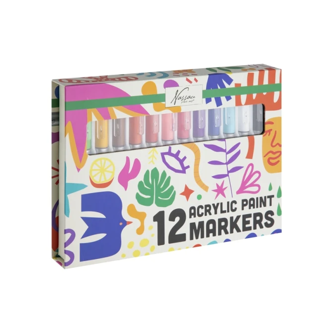 Acrylmarkers Nassau set à 12 kleuren
