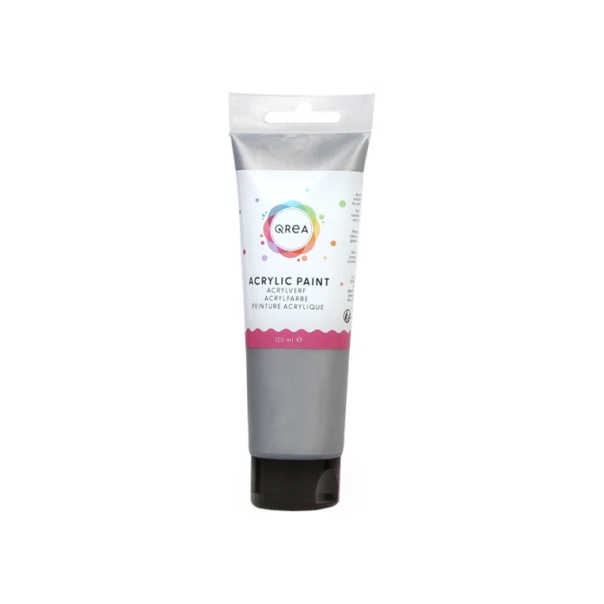 Acrylverf Qrea 120 ml zilver