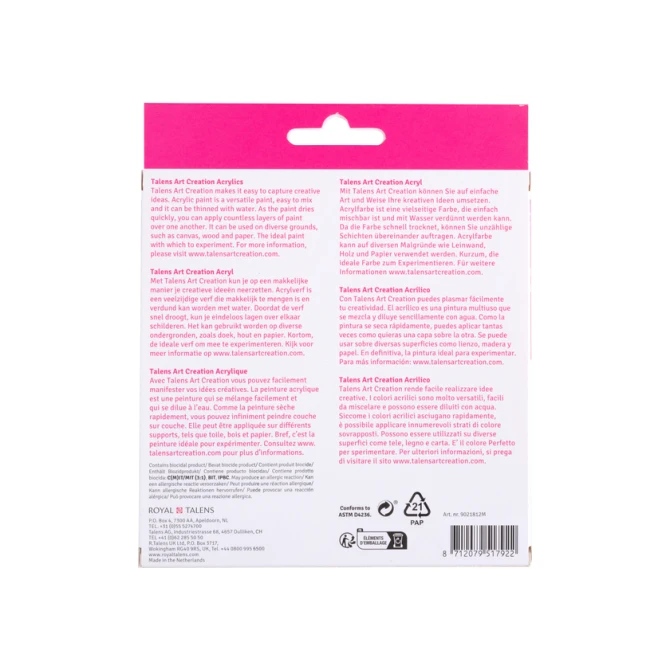 Acrylverf Talens Art Creation 12ml set à 12 kleuren