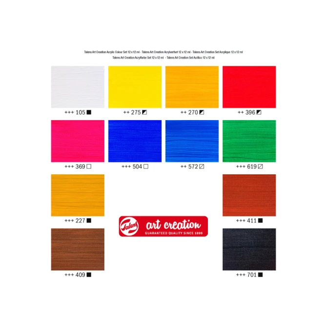 Acrylverf Talens Art Creation 12ml set à 12 kleuren
