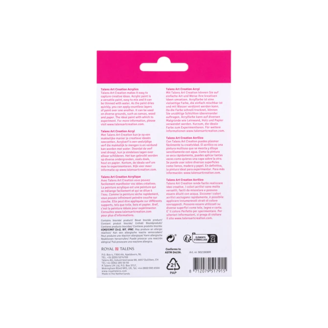 Acrylverf Talens Art Creation 12ml set à 8 kleuren