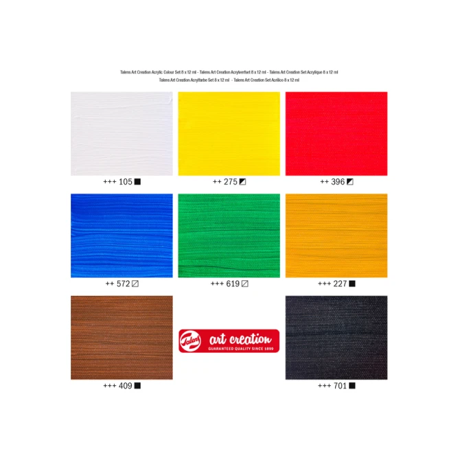 Acrylverf Talens Art Creation 12ml set à 8 kleuren