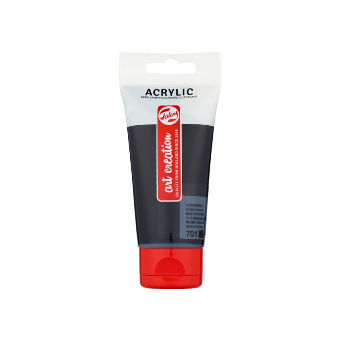 Acrylverf Talens Art Creation 701 ivoorzwart tube à 75ml