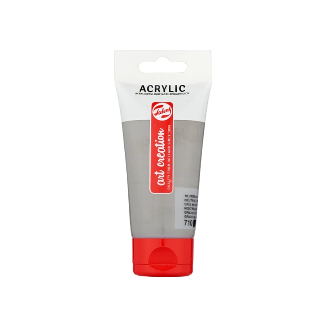 Acrylverf Talens Art Creation 710 neutraalgrijs tube à 75ml