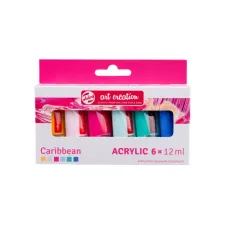 Acrylverf Talens Art Creation Caribbean 12ml set à 6 kleuren Acrylverf Talens Art Creation Caribbean 12ml set à 6 kleuren