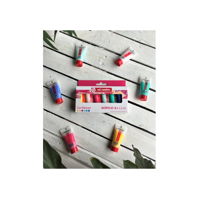 Acrylverf Talens Art Creation Caribbean 12ml set à 6 kleuren