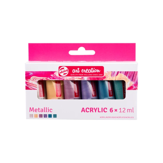 Acrylverf Talens Art Creation Metallic 12ml set à 6 kleuren