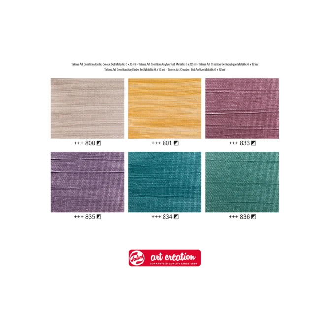 Acrylverf Talens Art Creation Metallic 12ml set à 6 kleuren