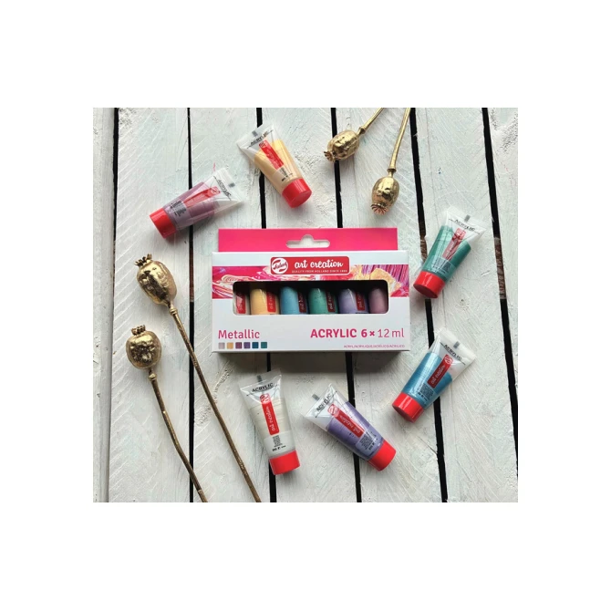 Acrylverf Talens Art Creation Metallic 12ml set à 6 kleuren