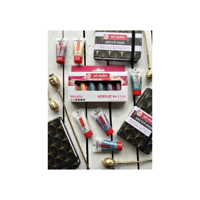 Acrylverf Talens Art Creation Metallic 12ml set à 6 kleuren