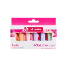 Acrylverf Talens Art Creation Pastel 12ml set à 6 kleuren Acrylverf Talens Art Creation Pastel 12ml set à 6 kleuren