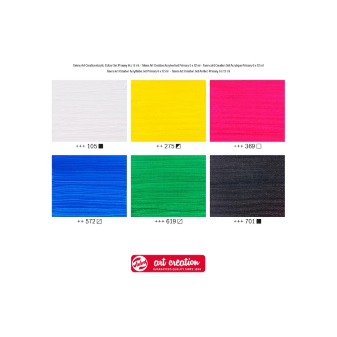 Acrylverf Talens Art Creation Primary 12ml set à 6 kleuren