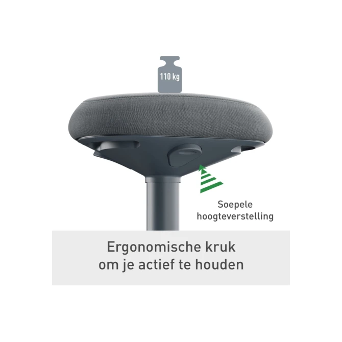 Actieve stakruk Leitz Ergo met comfortzitting
