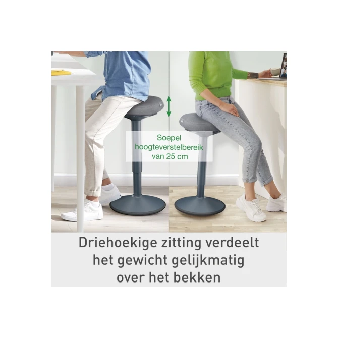 Actieve stakruk Leitz Ergo met comfortzitting