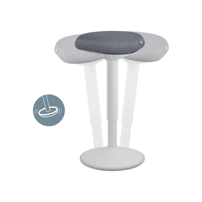 Actieve zit-sta kruk Leitz Ergo met gasveer 57-82 cm