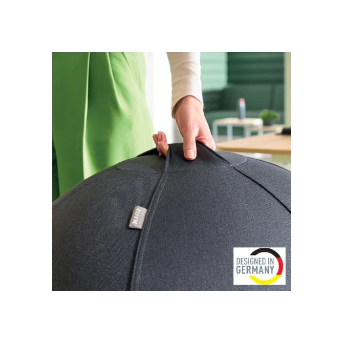 Actieve zitbal Leitz Ergo 65cm anti-rol donkergrijs