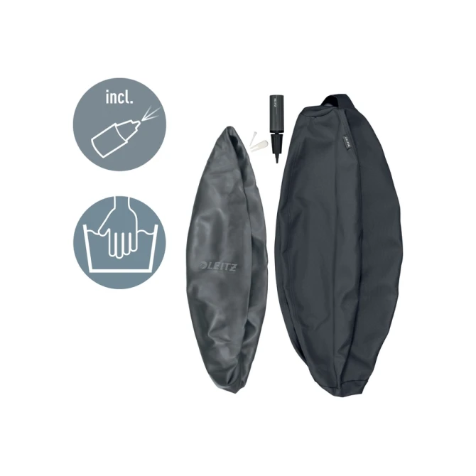 Actieve zitbal Leitz Ergo 75cm anti-rol donkergrijs
