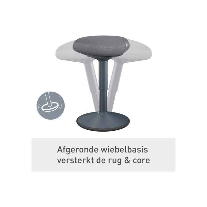 Actieve zitkruk Leitz Ergo met comfortzitting