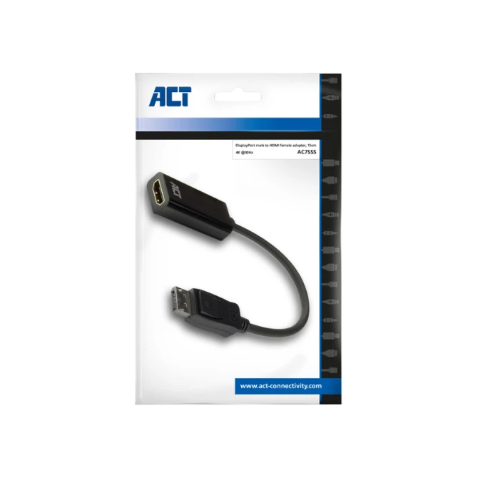 Adapter ACT DisplayPort naar HDMI 4K 0.15 meter