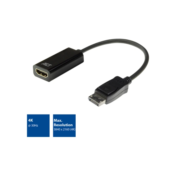 Adapter ACT DisplayPort naar HDMI 4K 0.15 meter
