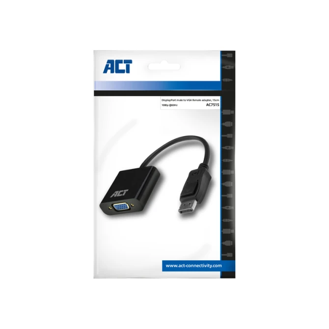 Adapter ACT DisplayPort naar VGA 0.15 meter