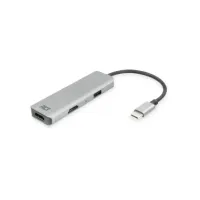 Adapter ACT USB-C 4K multiport voor 2 HDMI monitoren