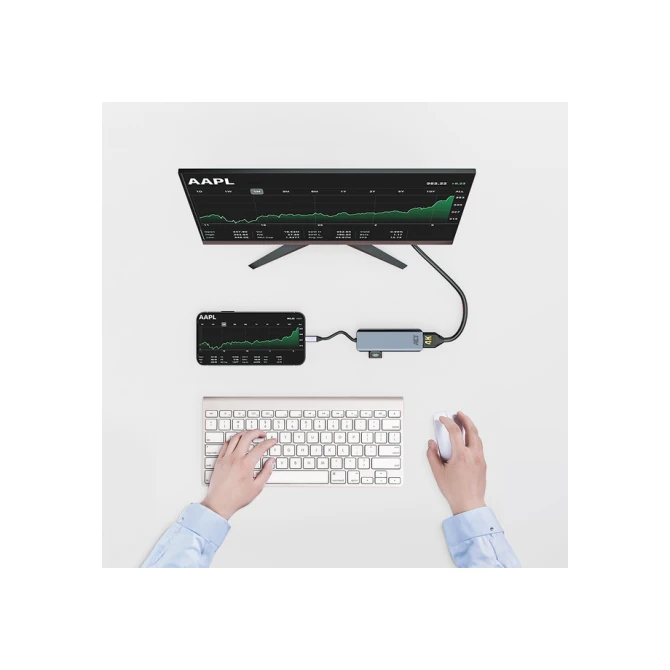 Adapter ACT USB-C 4K multiport voor 2 HDMI monitoren