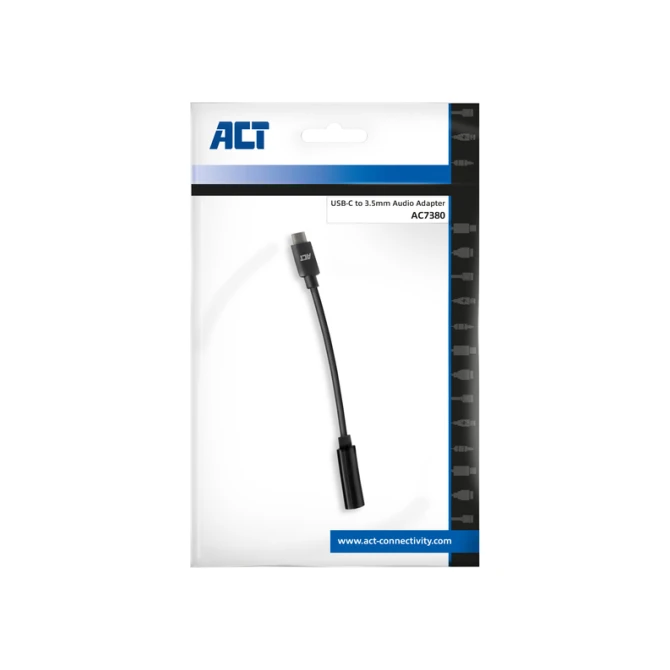 Adapter ACT USB-C naar 3.5mm audio jack 0.1 meter