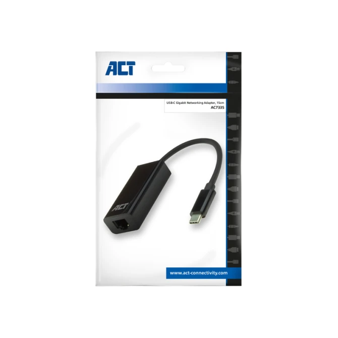 Adapter ACT USB-C naar Gigabit Ethernet 0.15 meter