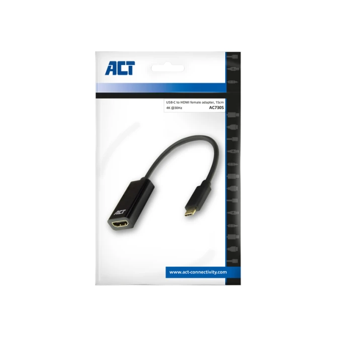Adapter ACT USB-C naar HDMI 4K 30Hz 0.15 meter