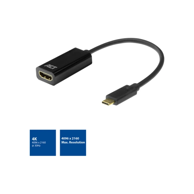 Adapter ACT USB-C naar HDMI 4K 30Hz 0.15 meter