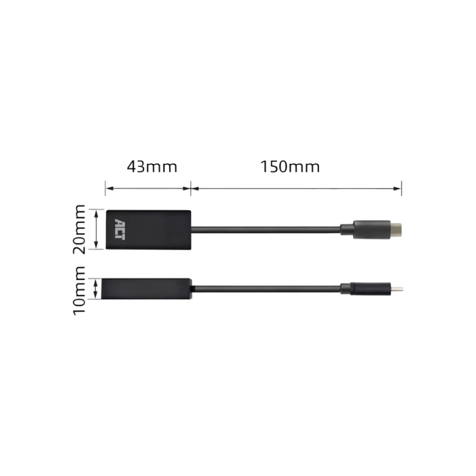 Adapter ACT USB-C naar HDMI 4K 30Hz 0.15 meter