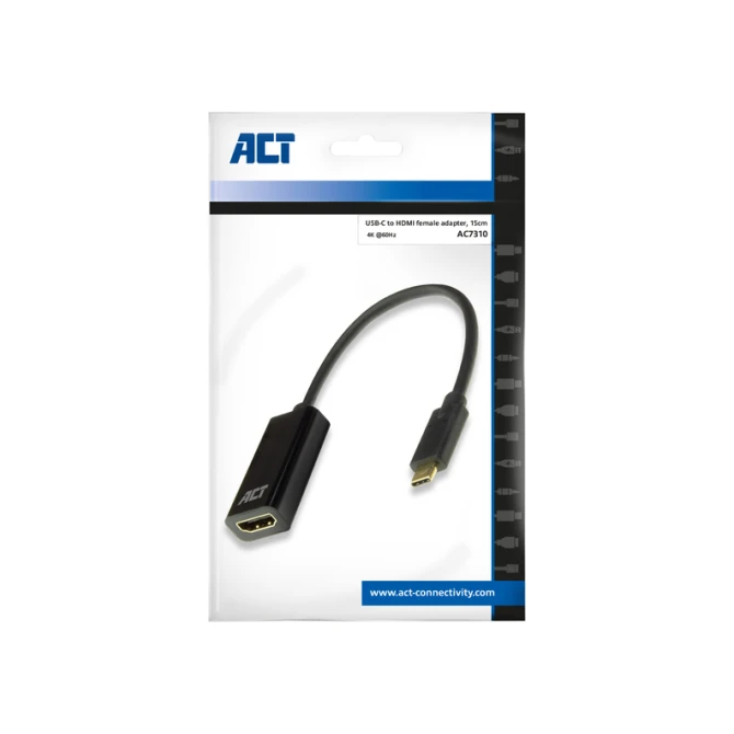 Adapter ACT USB-C naar HDMI 4K 60Hz 0.15 meter