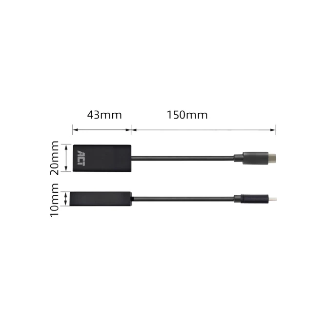 Adapter ACT USB-C naar HDMI 4K 60Hz 0.15 meter