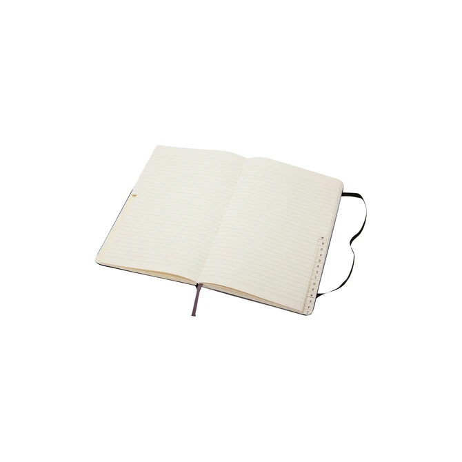 Adresboek Moleskine large 130x210mm hard cover lijn zwart