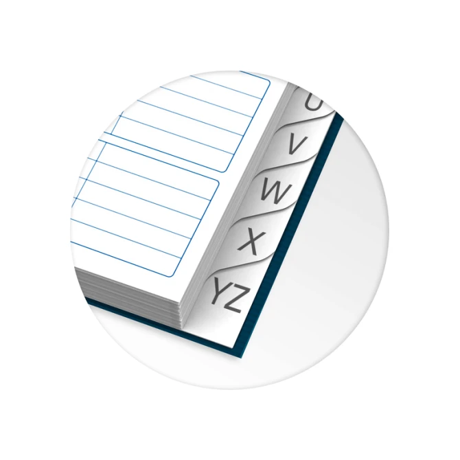 Adresboek Oxford Office Essentials A5 72vel dubbelspiraal assorti