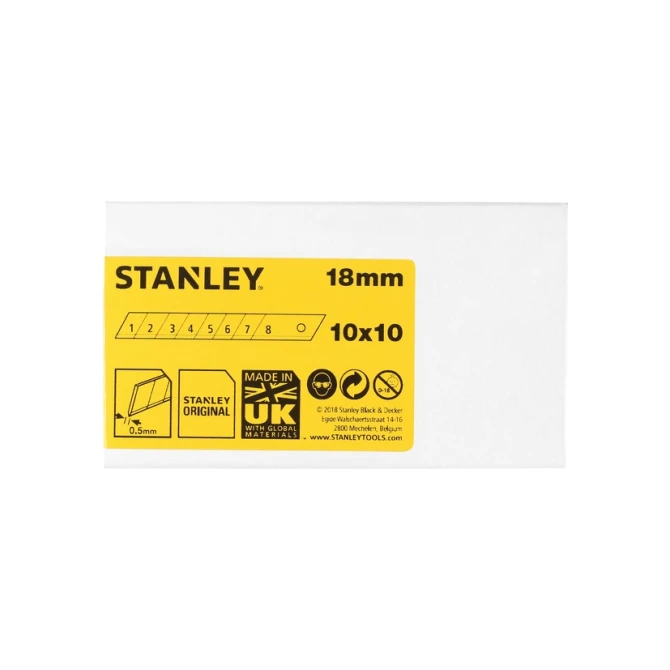 Afbreekmesjes Stanley 18mm 10 stuks x 10