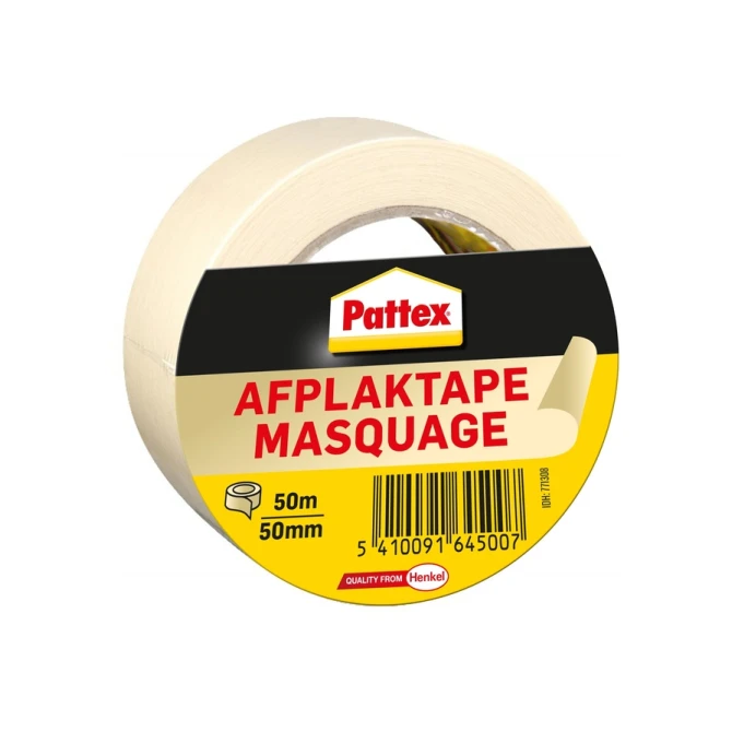 Afplaktape Pattex 50mmx50m creme
