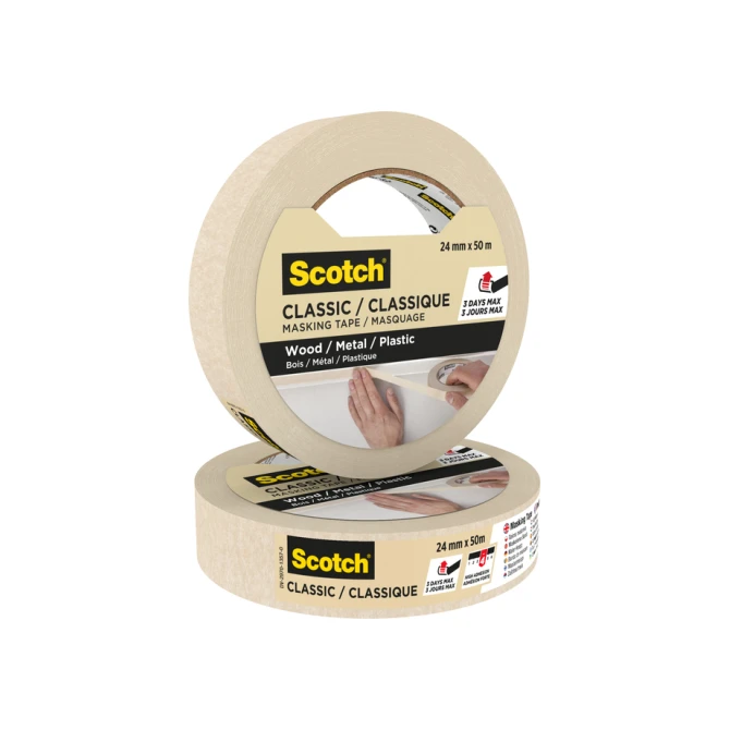 Afplaktape Scotch Classic 24mmx50m beige