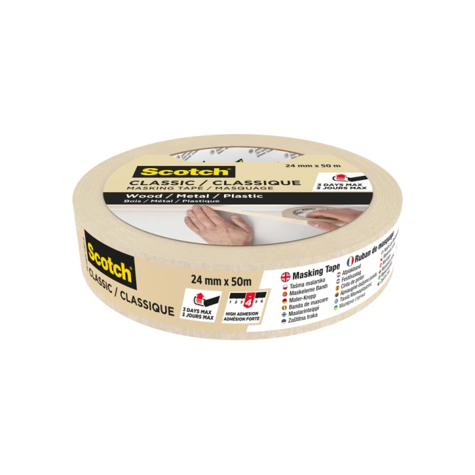 Afplaktape Scotch Classic 24mmx50m beige
