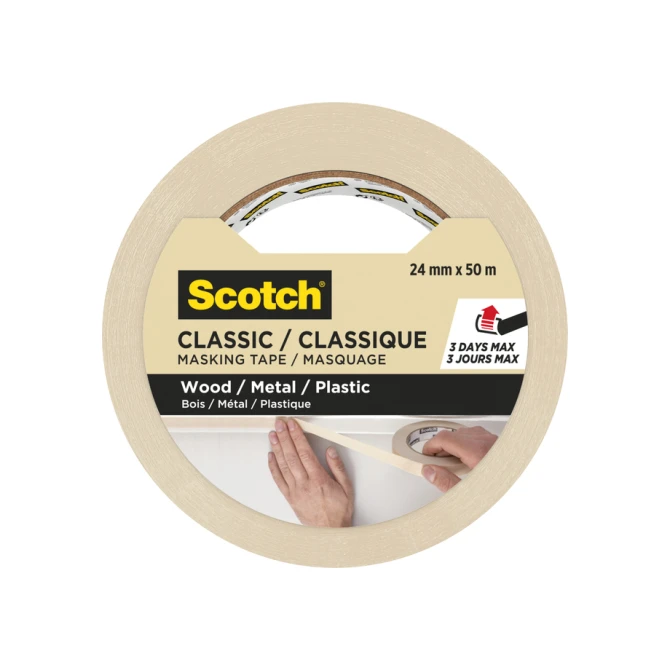 Afplaktape Scotch Classic 24mmx50m beige