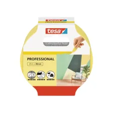 Afplaktape tesa® Professional 25mx38mm geel Afplaktape tesa® Professional 25mx38mm geel