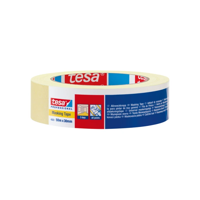 Afplaktape tesa® Professional 4323 19mmx50m lichtcrème