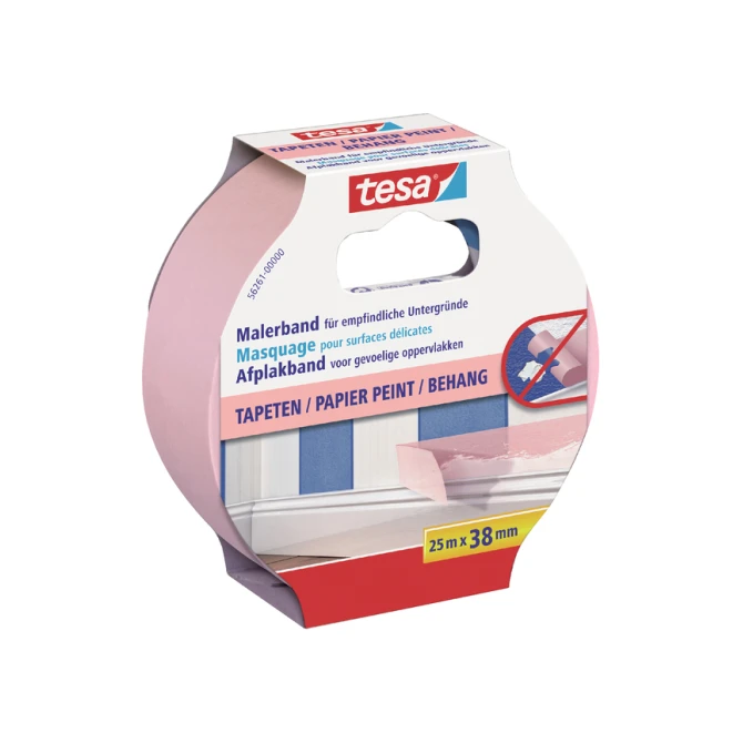 Afplaktape tesa®  Professional sensitive 25mx38mm roze