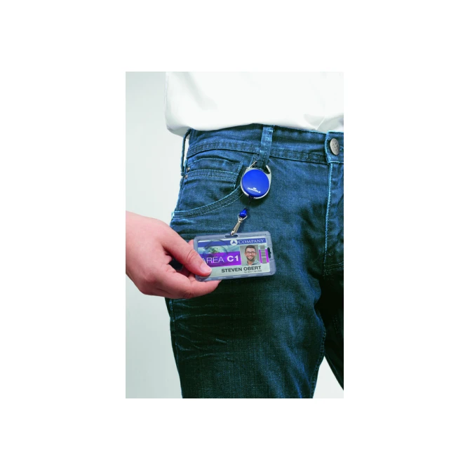 Afrolmechanisme Durable Style met karabijnhaak blauw