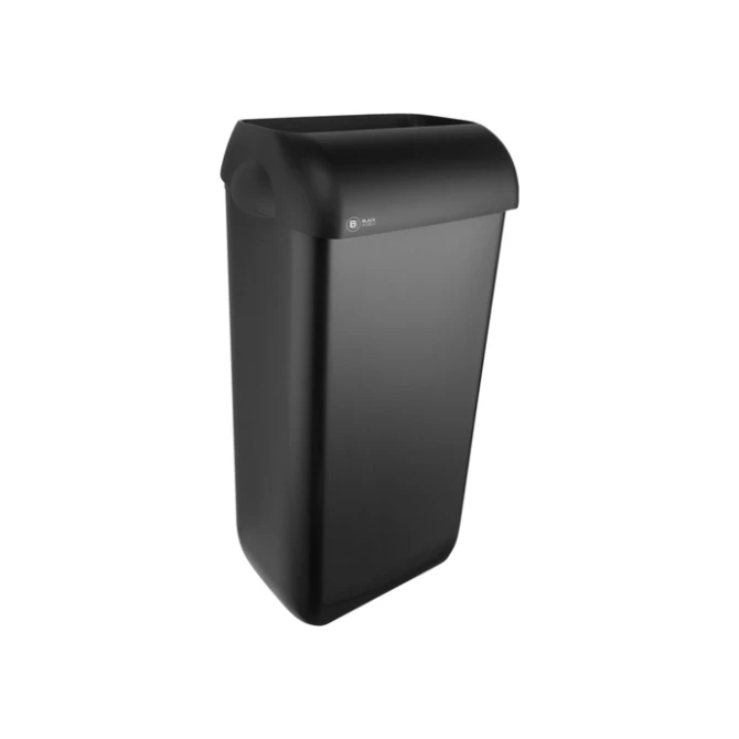 Afvalbak BlackSatino open inworp 23 liter zwart 331830