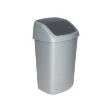 Afvalbak Curver Swing 50 liter zilver