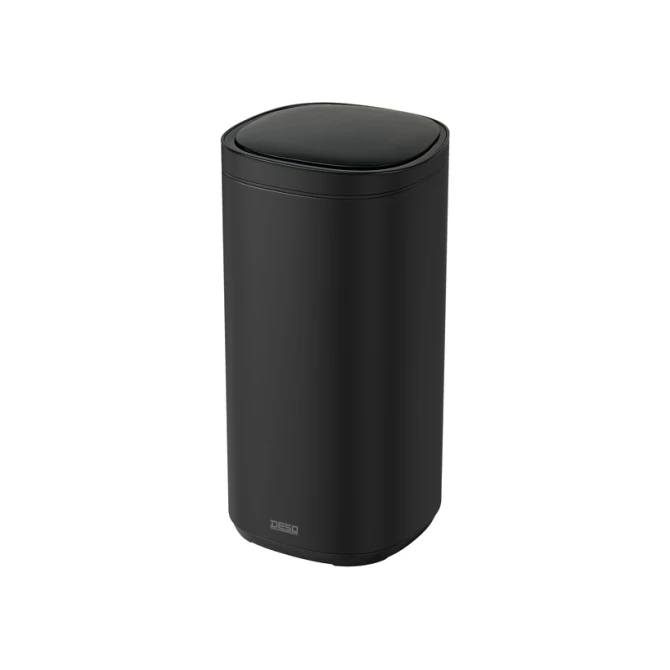 Afvalbak Desq Sensor 50 liter RVS zwart